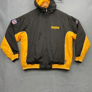 Pittsburgh Steelers On Field Jacket Men's Medium Gray Reebok Coat
